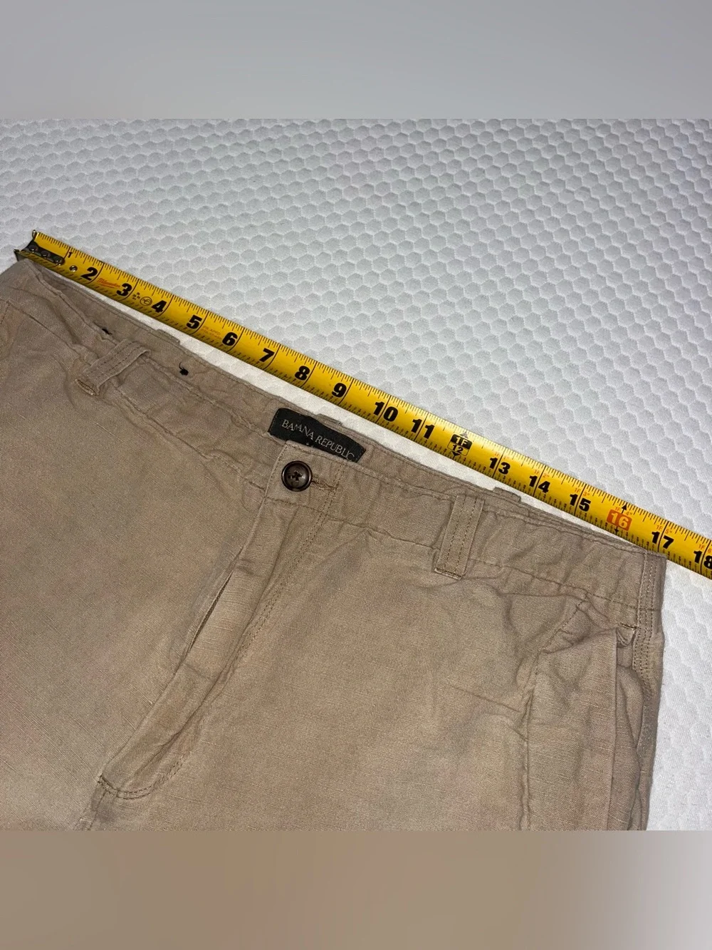 Banana Republic Men Linen Pants 34x30* Tan Blend Breathable Beach Summer Trouser